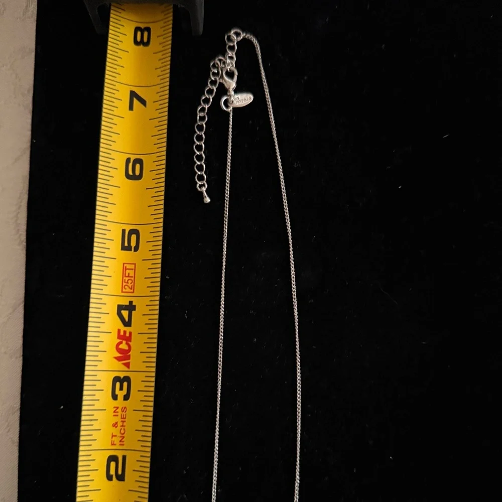 SILPADA SILVER NECKLACE  & 5 Green/Citron stones w/silver beads-RETIRED - Picture 3 of 3
